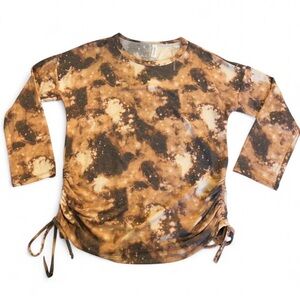 Together Clothing Cinch Side Celestial Long Sleeve Blouse Top Women’s Small Boho